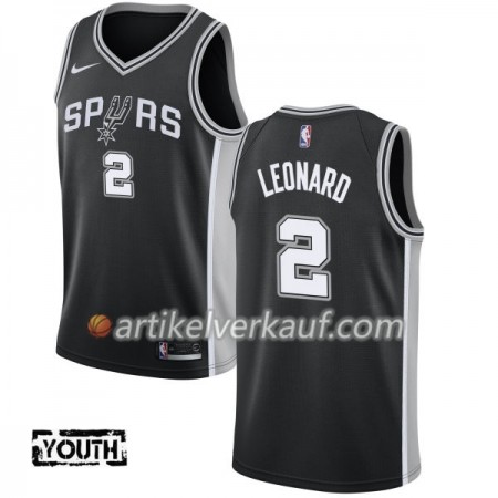 NBA San Antonio Spurs Trikot Kawhi Leonard 2 Nike 2017-18 Schwarz Swingman - Kinder